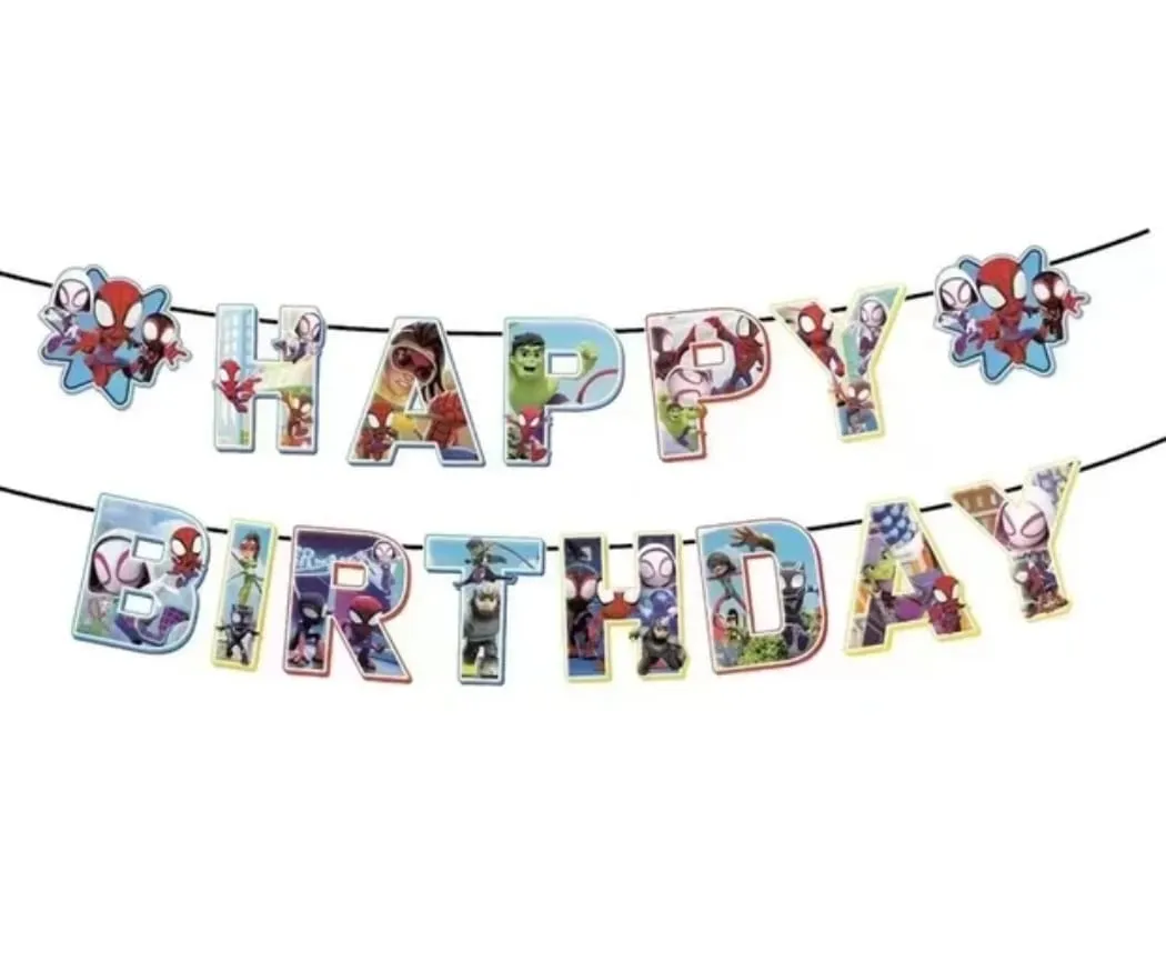 Spider Man birthday balloons decoration