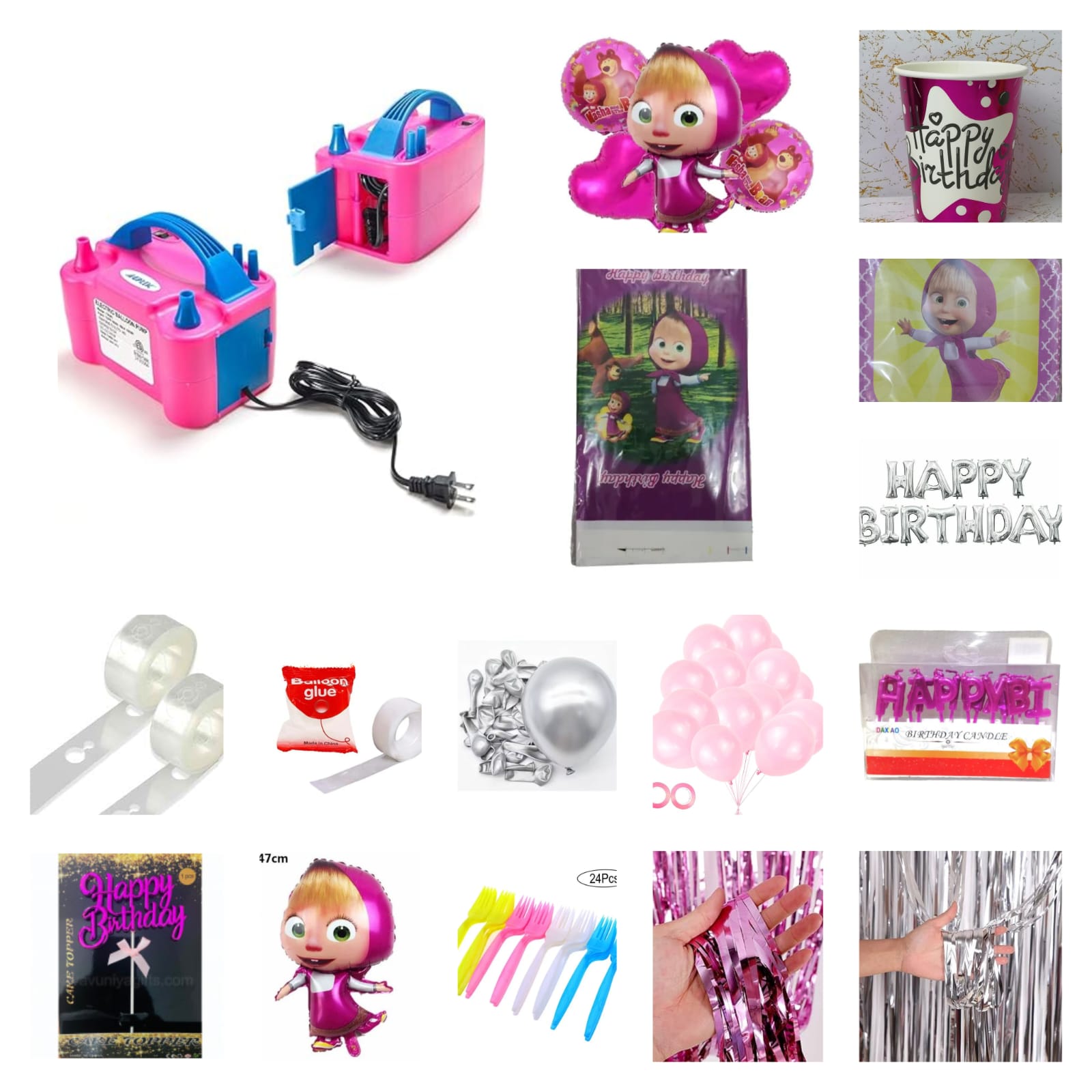 مجموعة ديكور ماشا والدب عباره عن 159 قطعه خامه مستورده