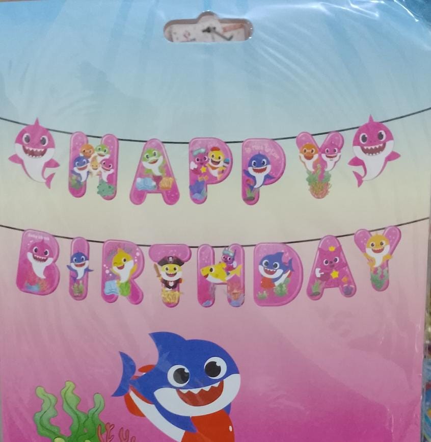 بانر عيد ميلاد شكل بيبي شارك لون بينك و ازرق
