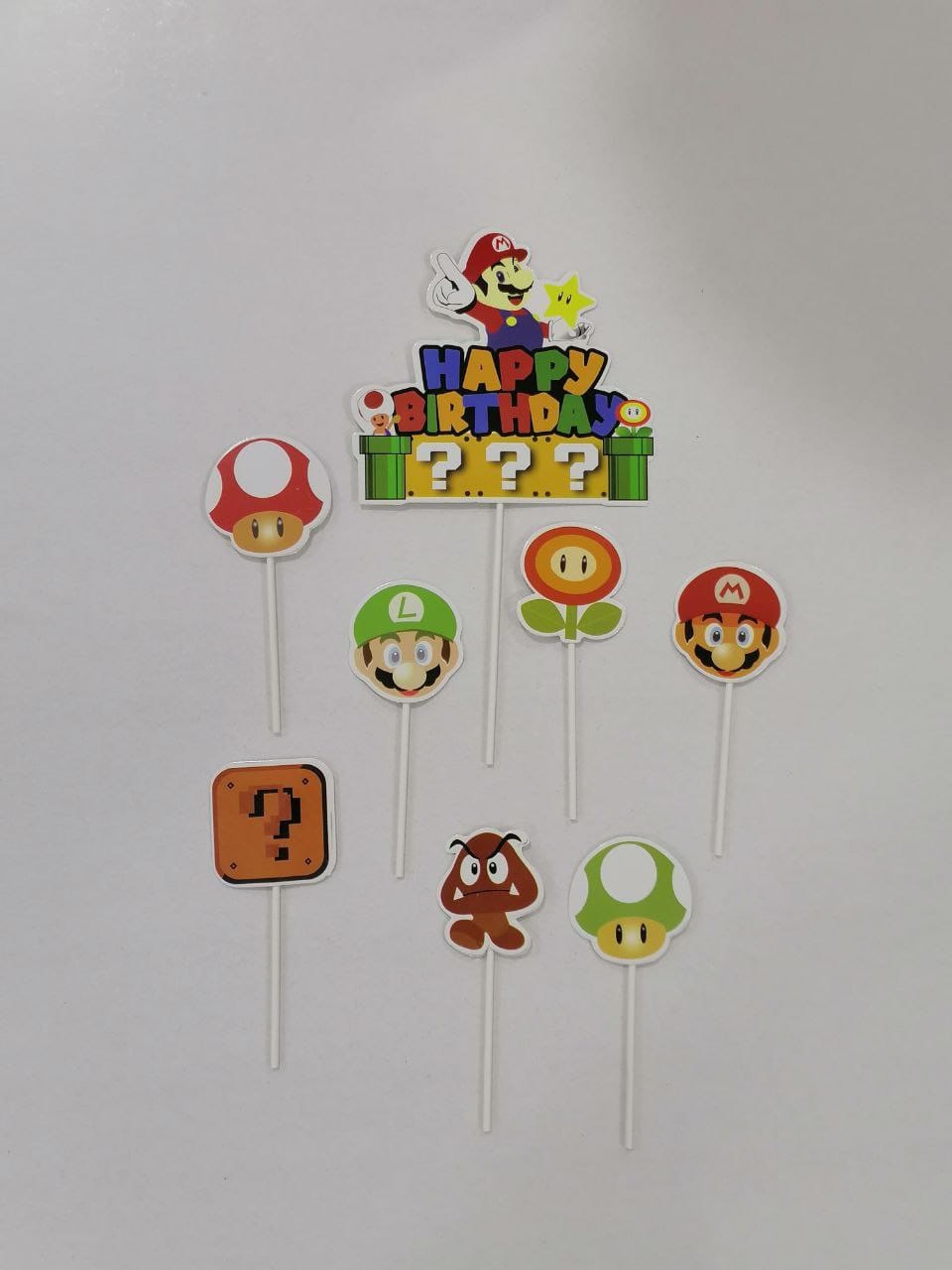 توبر كيك شكل سوبر ميرو 8 قطع