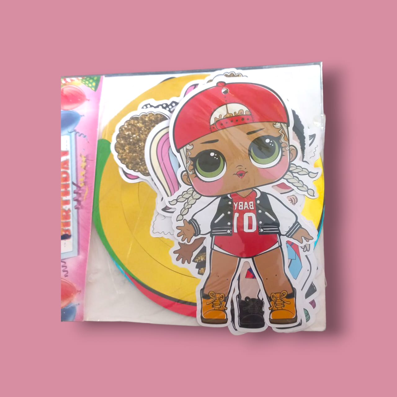 زينة للتعليق بالسقف شكل لول 6 قطع