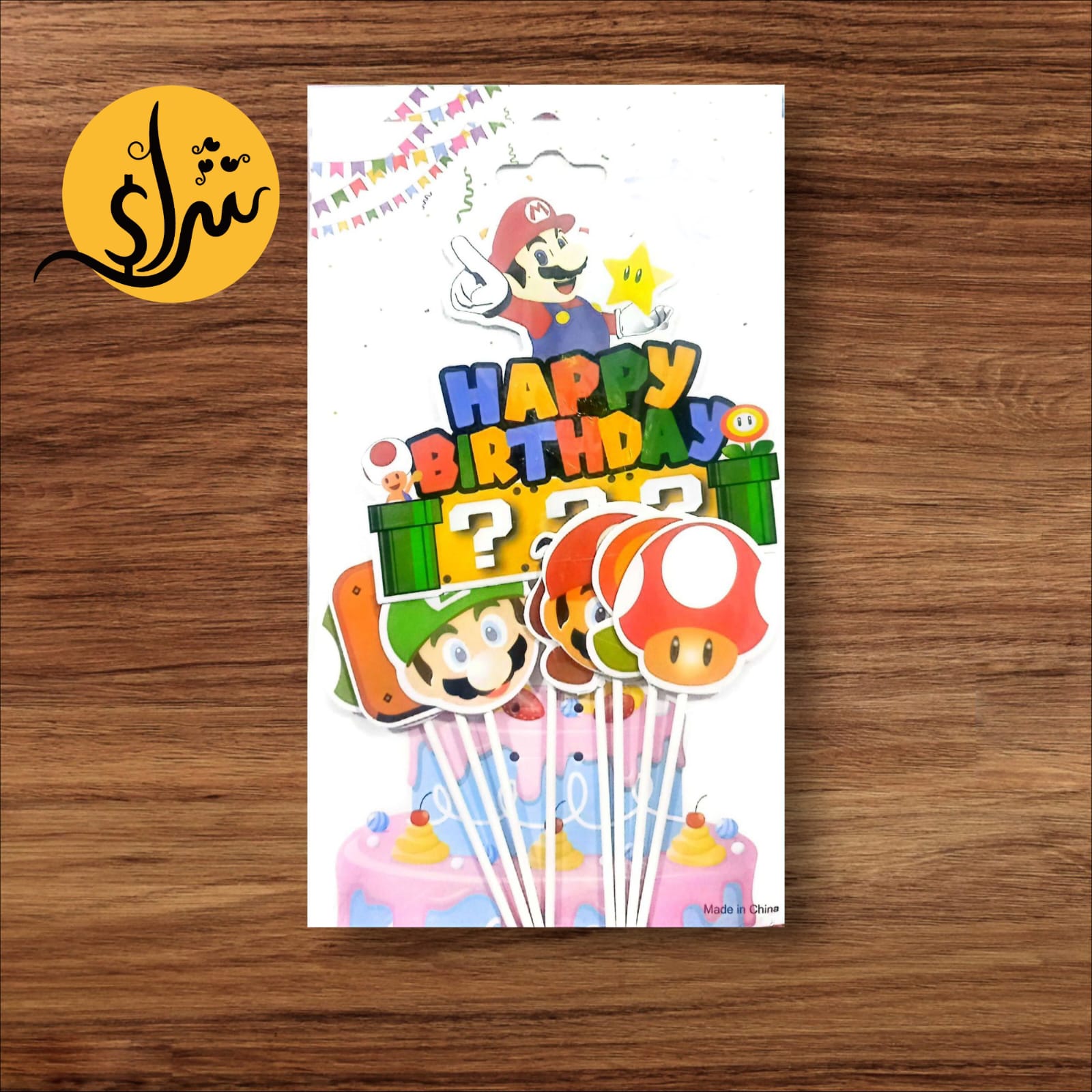 توبر كيك شكل سوبرماريو 8 قطع