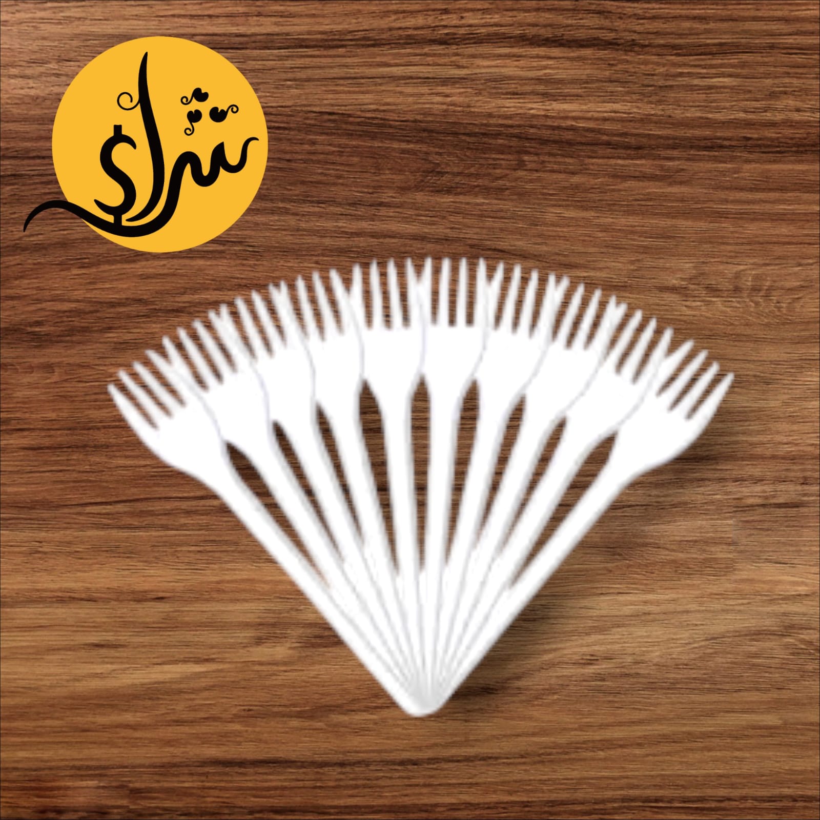 شوك بلاستيك عالي الجودة لون أبيض باكيت 10 قطع