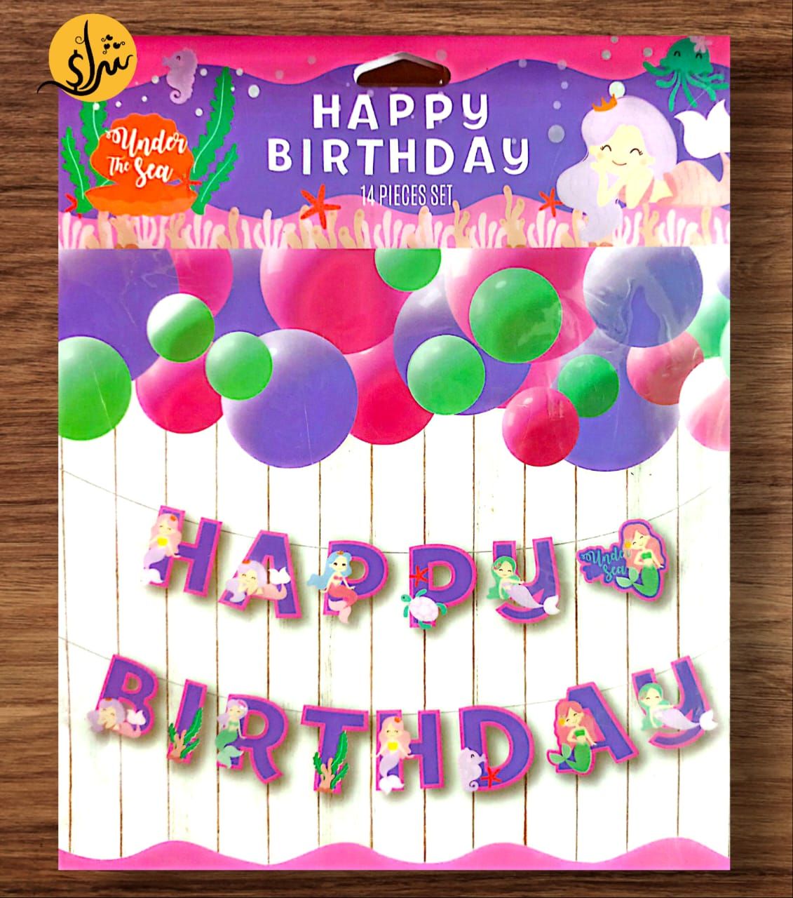 بانر عيد ميلاد شكل عروسه بحر ميرميد