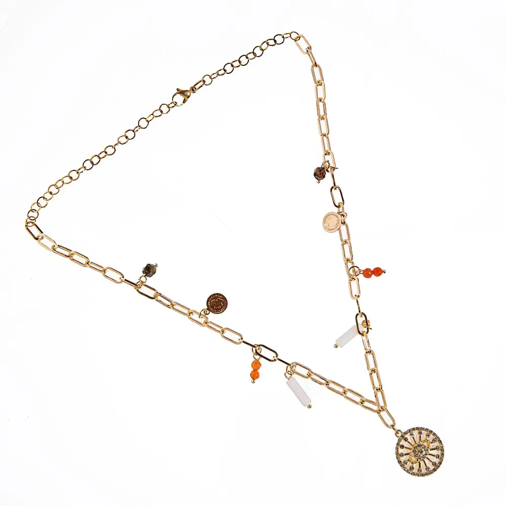 سلسلة ذهبية ة بالخرز