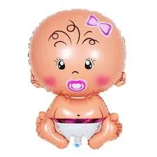 بالونة مجسم شكل بنت لحفلة سبوع البنات