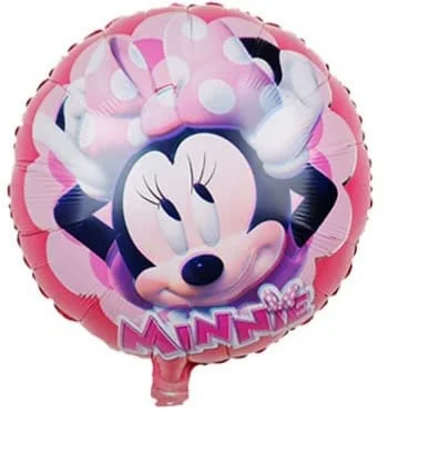 بالونة هيليوم فويل دائرة ميني ماوس لون بينك
