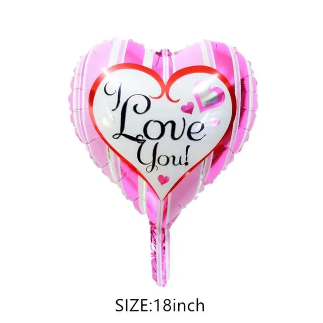 بالونة قلب ابيض وبينك